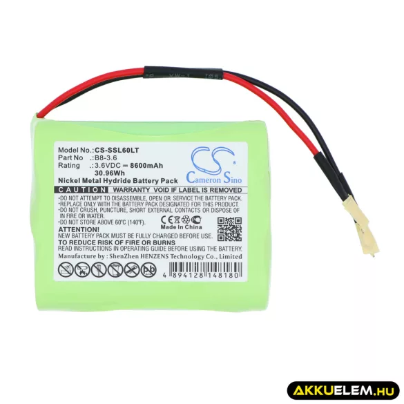 Utángyártott Sealite Napelemes hajózási lámpa Ni-MH akkumulátor 3.6V 8600mAh B8-3.6 - CameronSino