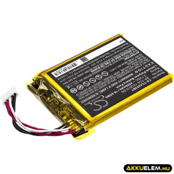 Utángyártott Technicolor Riasztó rendszer Li-Polymer akkumulátor 3.7V 4500mAh BP-TCA-12/2510 SN - CameronSino