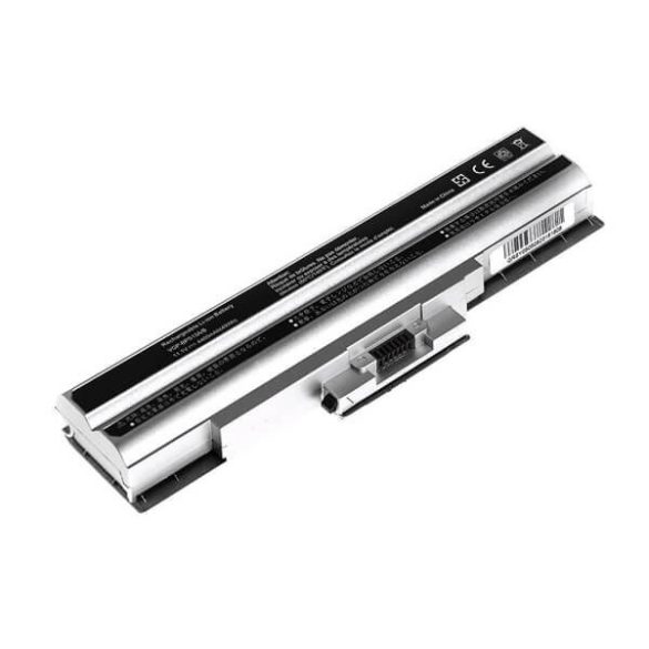 Sony VGP-BPS13 10,8V 4400mAh utángyártott notebook akkumulátor ezüst színű
