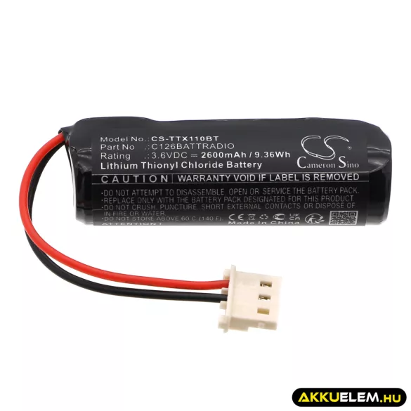 Utángyártott Technoalarm Riasztó rendszer Li-SOCl2 elem 3.6V 2600mAh C126BATTRADIO - CameronSino