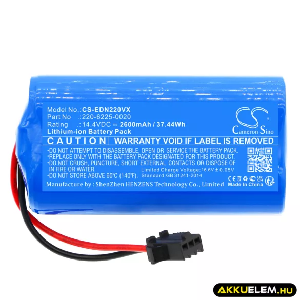 Utángyártott Prixton porszívó Li-ion akkumulátor 14.4V 2600mAh - CameronSino