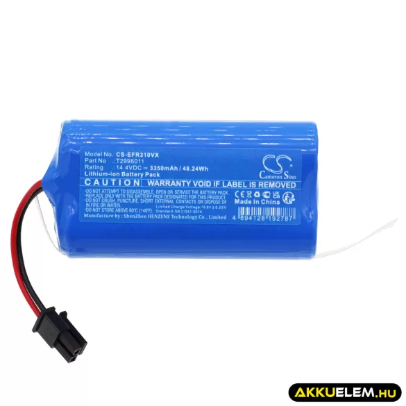 Utángyártott Ultenic porszívó Li-ion akkumulátor 14.4V 3350mAh U092-INR-MH1-4S1P - CameronSino