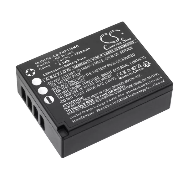 Utángyártott Fujifilm Kamera Li-ion akkumulátor 7.4V 1230mAh NP-W126S, NP-W126 - CameronSino