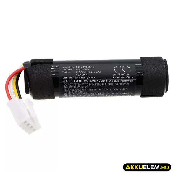 Utángyártott JBL hangszóró Li-ion akkumulátor 3.7V 3350mAh ICA039NA, DH036032CHM - CameronSino