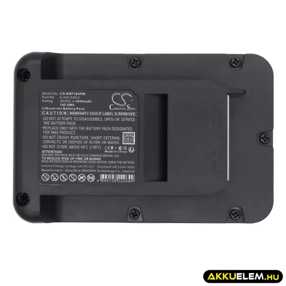 Utángyártott Karcher Kertészeti eszköz Li-ion akkumulátor 36V 5000mAh 6.445-039.0 - CameronSino
