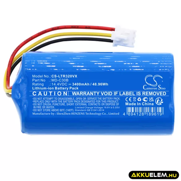 Utángyártott Midea porszívó Li-ion akkumulátor 14.4V 3400mAh - CameronSino