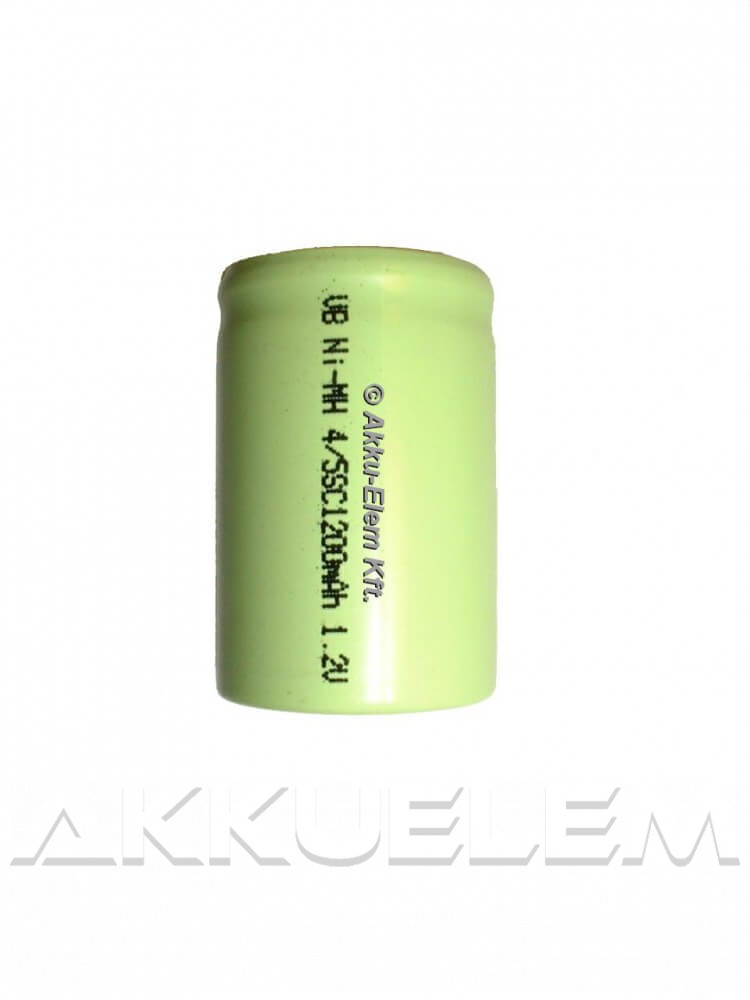 1200mAh 4/5 Sub-C ipari akkumulátorcella Ni-MH