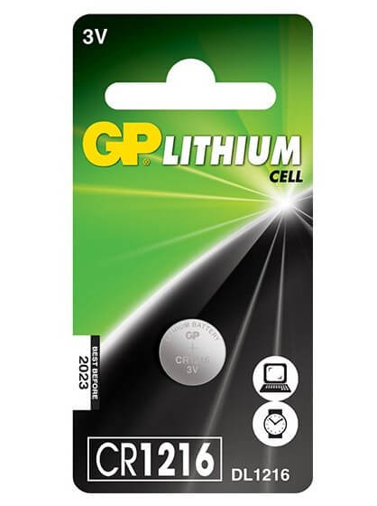 GP CR 1216 3V lítium gombelem