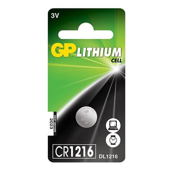 GP CR 1216 3V lítium gombelem