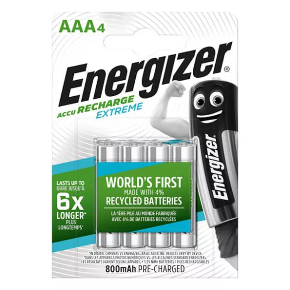 Energizer AAA 800mAh NiMH akku Extreme 4db/csomag (ár/csomag)