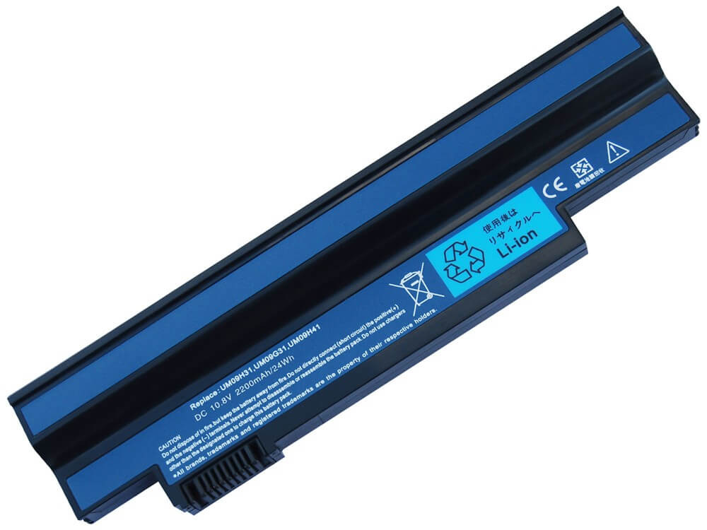 Acer UM09H41 4400mAh fekete utángyártott notebook akkumulátor