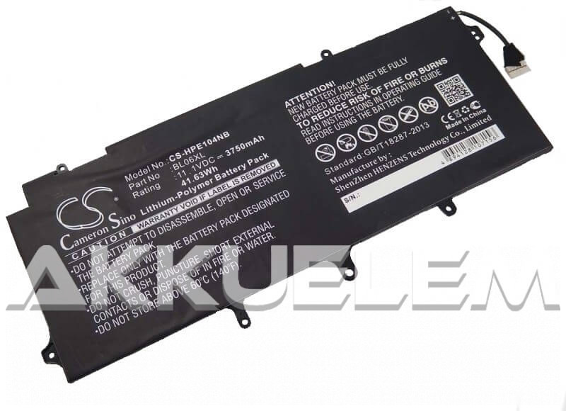 HP EliteBook 1040 G1 BL06 11,1V 3750mAh utángyártott notebook akkumulátor
