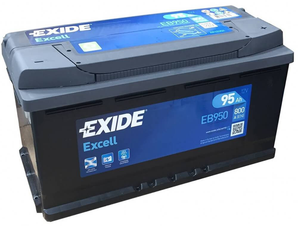 95Ah EXIDE Excell EB950 autó akkumulátor JOBB+