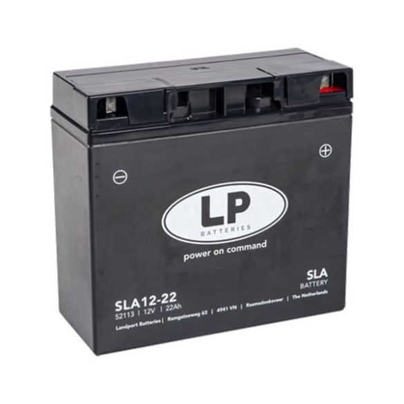 Landport SLA 12-22 12V 22Ah 230A 52113 motorkerékpár akkumulátor AGM JOBB+