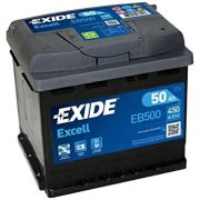 50Ah EXIDE Excell EB500 autó akkumulátor JOBB+