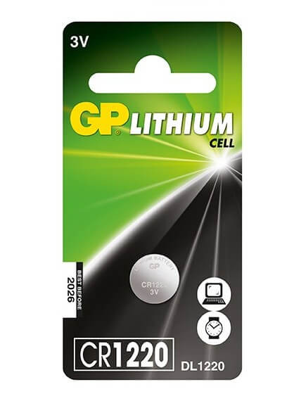 GP CR 1220 3V lítium gombelem