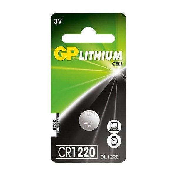 GP CR 1220 3V lítium gombelem