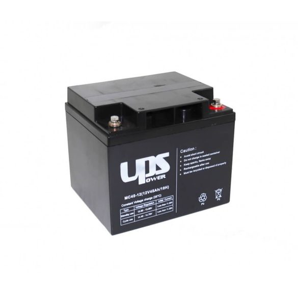 UPS Power 12V 45Ah zselés akkumulátor (MC45-12)