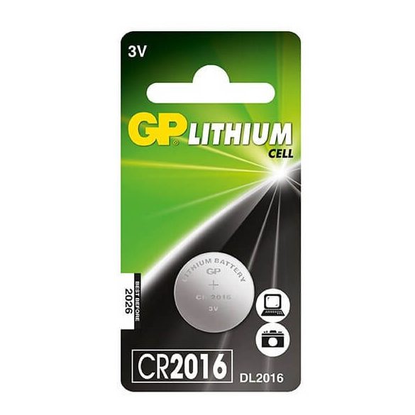 GP CR 2016 3V lítium gombelem