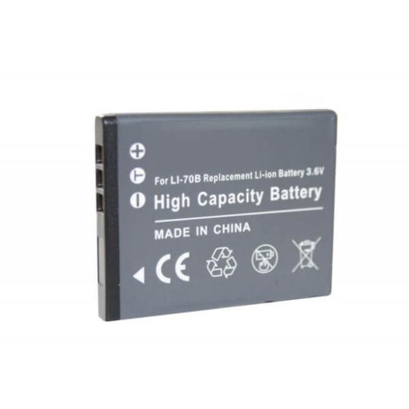 Olympus Li-70B 500mAh utángyártott kamera akkumulátor
