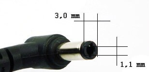 Notebook adapter csatlakozó C.31 3,0x1,1mm