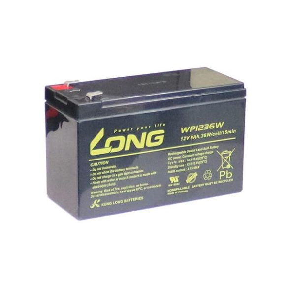 Long WP1236W 12V 9Ah ciklikus zselésakku