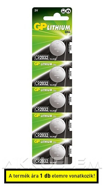GP CR 2032 3V lítium gombelem