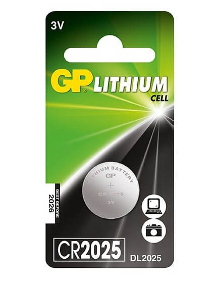 GP CR 2025 3V lítium gombelem