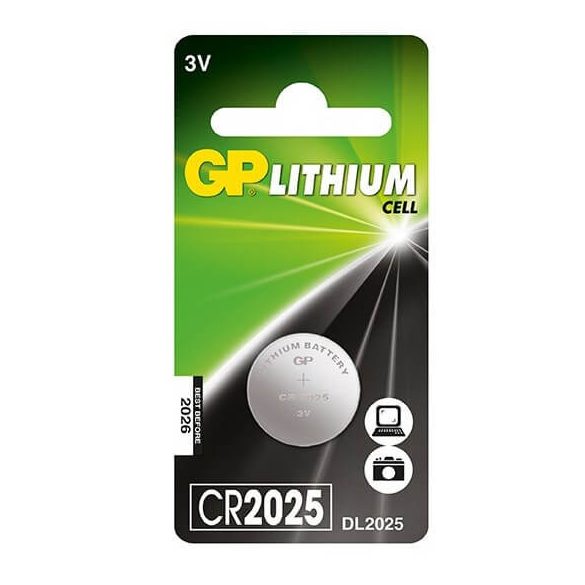 GP CR 2025 3V lítium gombelem