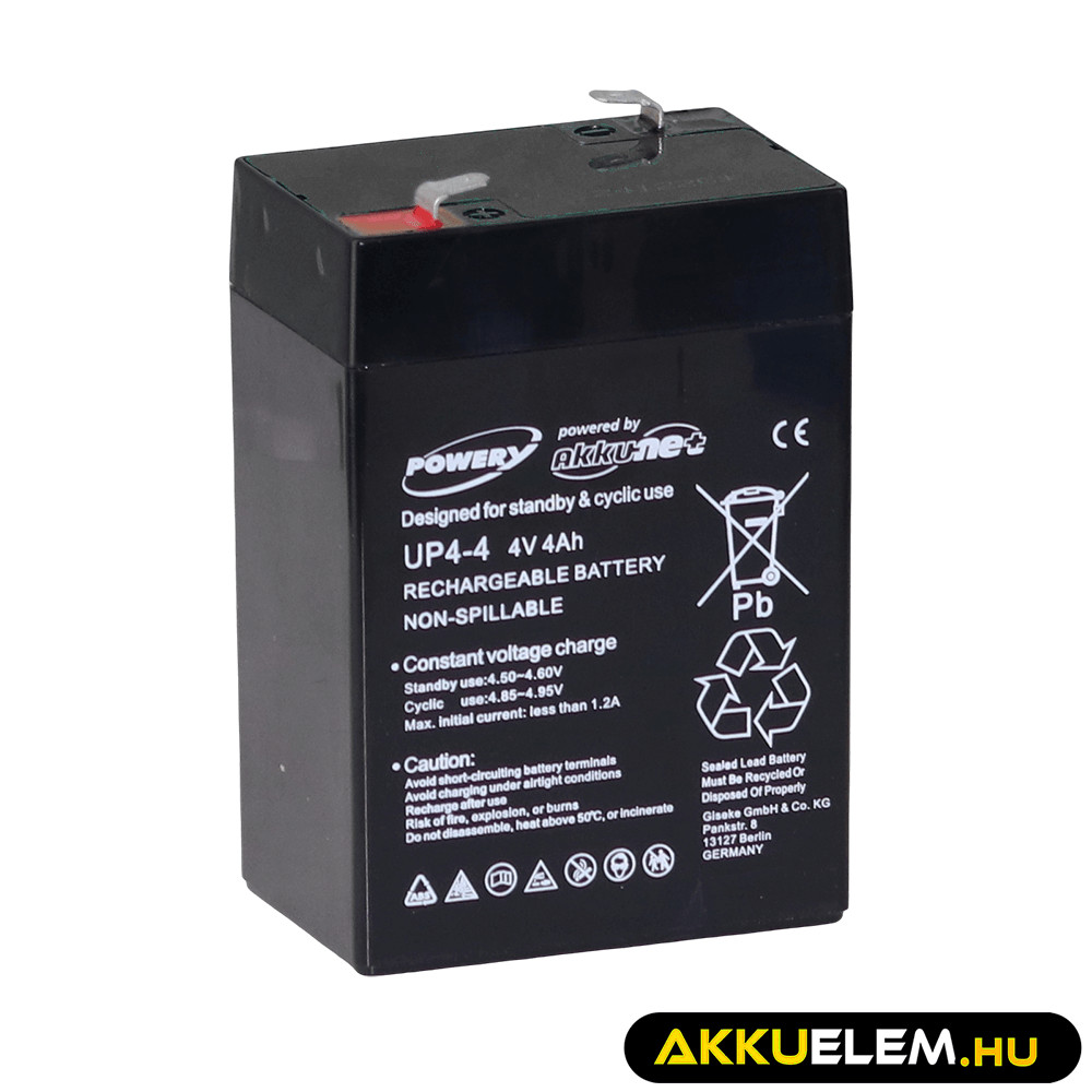 DHB440 4V 4Ah ólom-zselés akku