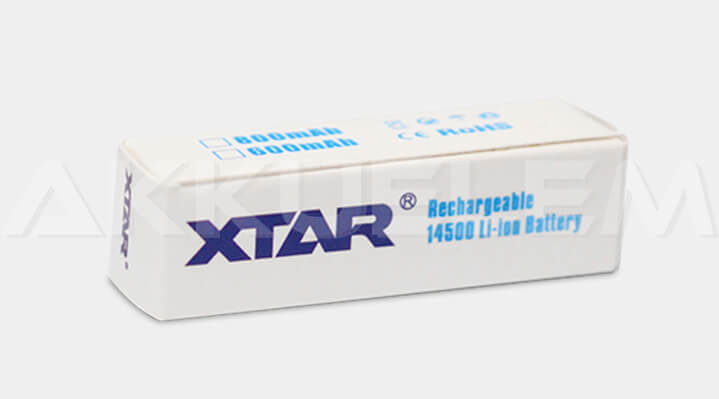XTAR 14500 AA 800mAh Li-Ion akkumulátor (PCB)