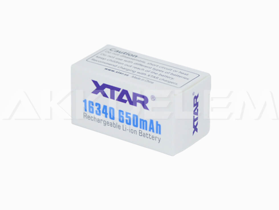 XTAR 16340 650mAh Li-Ion akkumulátor