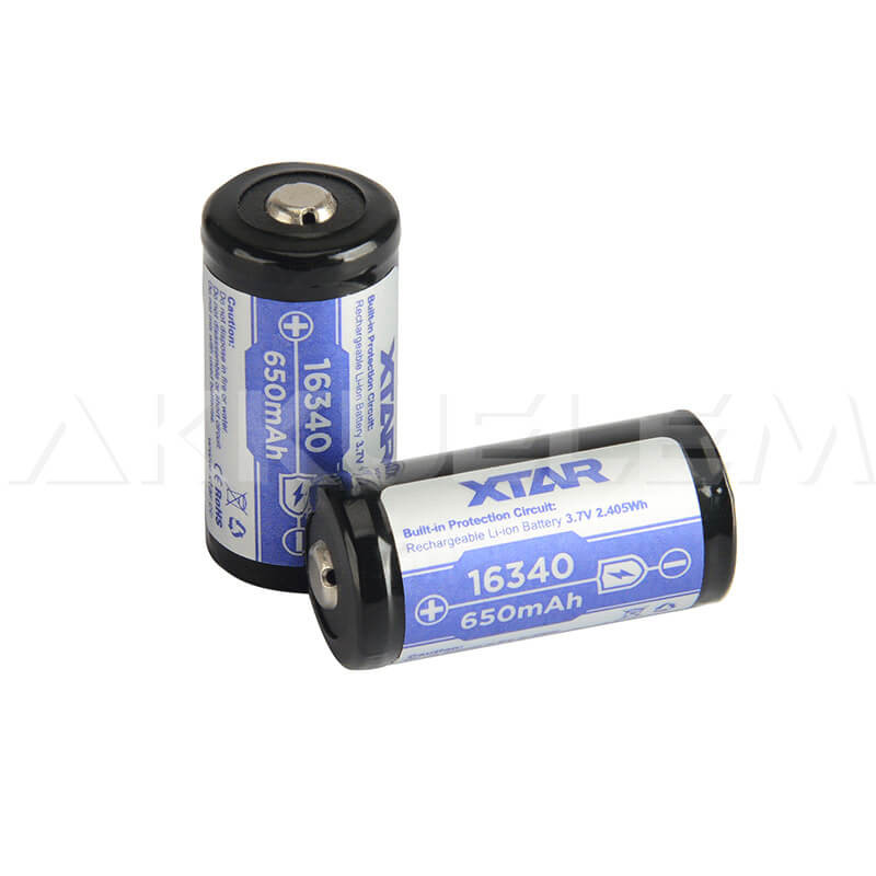 XTAR 16340 650mAh Li-Ion akkumulátor