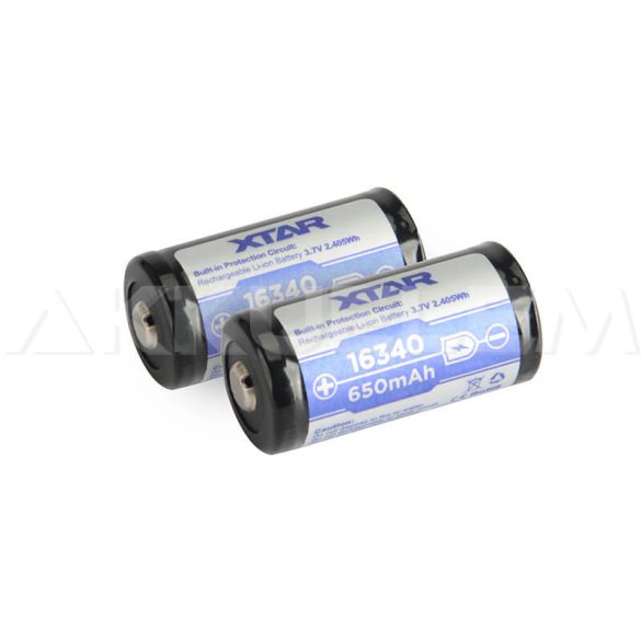 XTAR 16340 650mAh Li-Ion akkumulátor