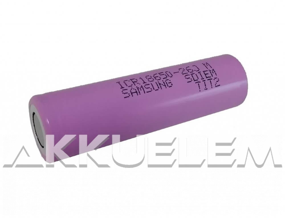 Ipari akkucella 18650 Li-ion 3,6V 2600mAh Samsung 18650-26JM