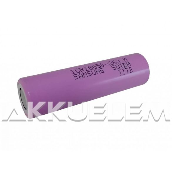 Ipari akkucella 18650 Li-ion 3,6V 2600mAh Samsung 18650-26JM