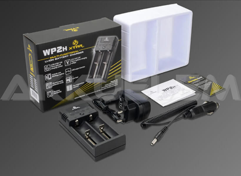XTAR WP2H Li-ion Li-FePO4 akkutöltő