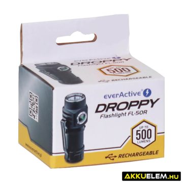   EverActive Droppy 10W LED 500lm vízálló, tölthető USB-C FL-50R