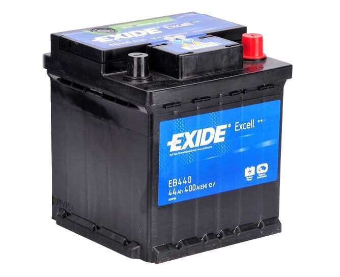 44Ah EXIDE Excell EB440 autó akkumulátor JOBB+