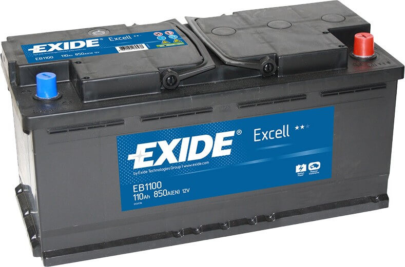 110Ah EXIDE Excell EB1100 autó akkumulátor JOBB+
