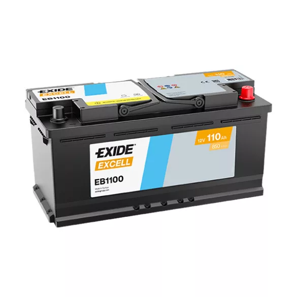 110Ah EXIDE Excell EB1100 autó akkumulátor JOBB+