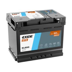 60Ah EXIDE ECM EL600 start-stop autó akkumulátor JOBB+