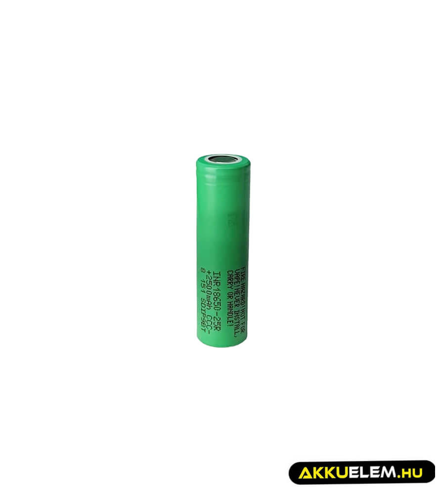 Ipari nagyáramú akkucella 18650 Li-ion 2500mAh Samsung