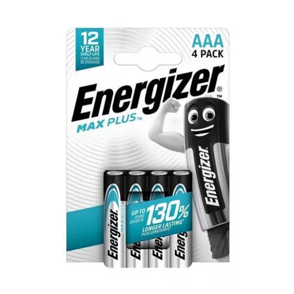 Energizer Max Plus LR03 AAA elem 4db/csomag (ár/csomag)