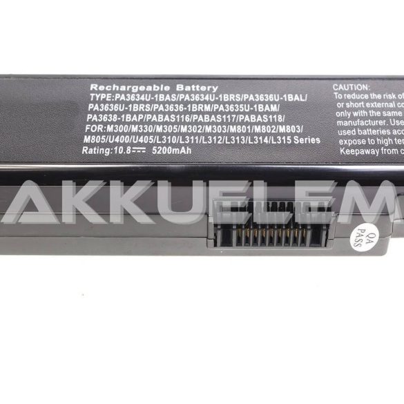 Toshiba PA3817 5200mAh notebook akkumulátor utángyártott