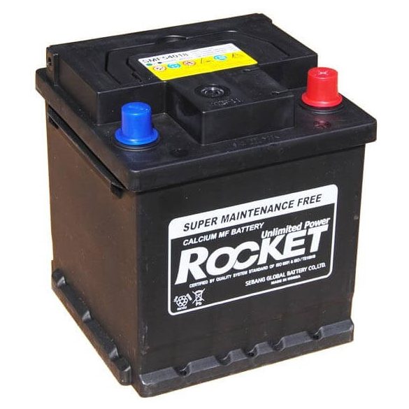 Rocket 12V 40Ah 350A autó akkumulátor  (175x175x190mm) 54018 JOBB+