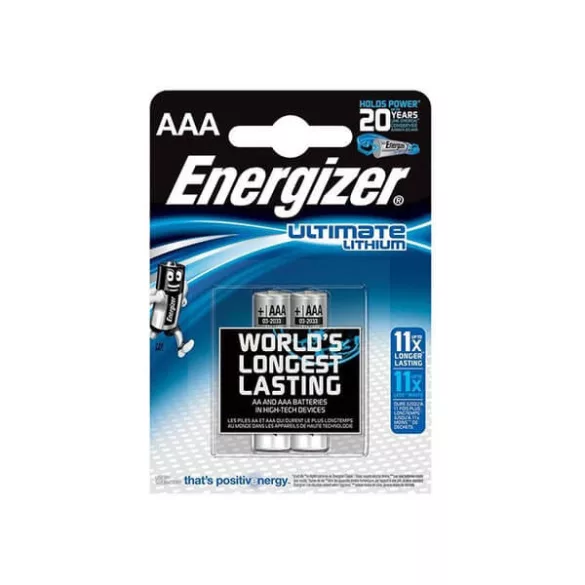 Energizer Ultimate Lithium FR03 AAA elem 2db/csomag (ár/csomag)
