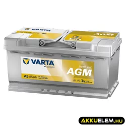   VARTA 12V AGM 95Ah 850A A5 Dynamic autó akkumulátor 595901 START-STOP