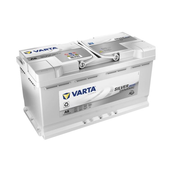 VARTA 12V AGM 95Ah 850A A5 Silver Dynamic autó akkumulátor 595901 START-STOP