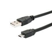 USB-microUSB kábel 1,8 m fekete
